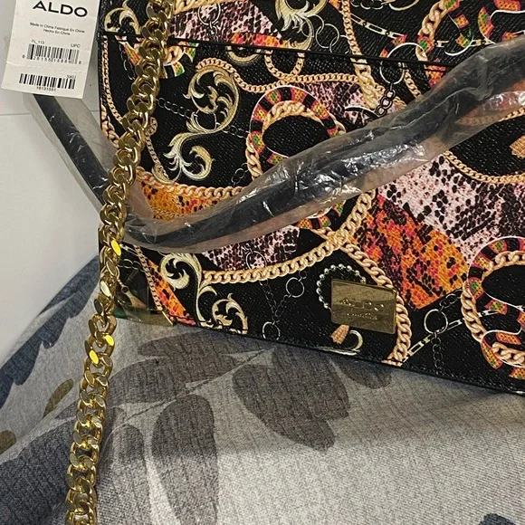 Aldo Black and Gold crossbody /shoulder bag 💼 nwt - Picture 7 of 8